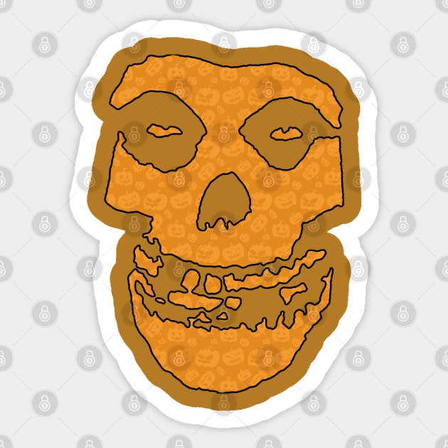 Crimson Ghost - Orange Halloween Pumpkins Sticker by Controlled Chaos